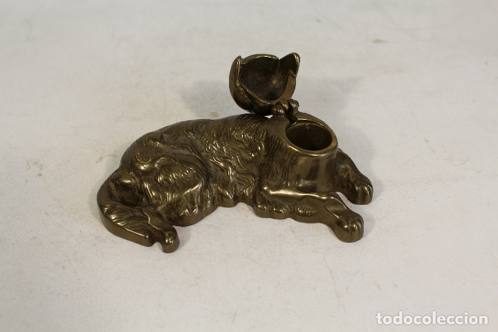 Escriban&iacute;a: tintero perro de bronce - Foto 6