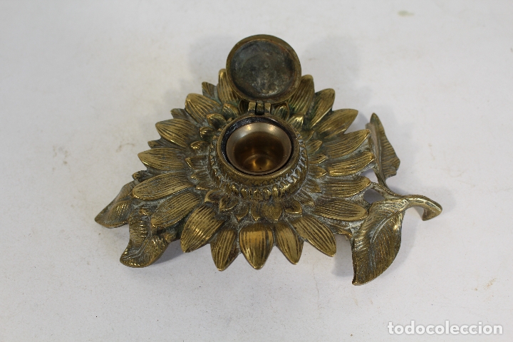 Escriban&iacute;a: girasol tintero de bronce cucaracha - Foto 4