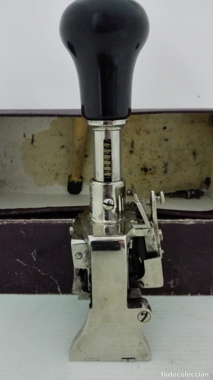 Escriban&iacute;a: ANTIGUO NUMERADOR MODELO 500, 41/2 MM, MARCA EL CASCO - Foto 5