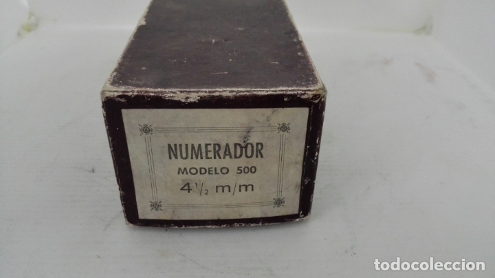 Escriban&iacute;a: ANTIGUO NUMERADOR MODELO 500, 41/2 MM, MARCA EL CASCO - Foto 8
