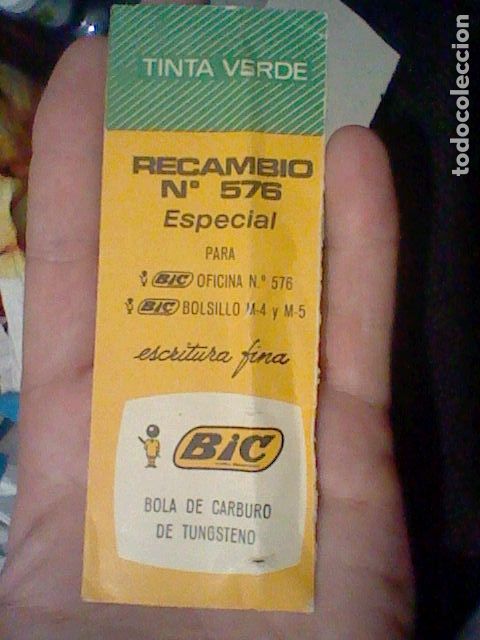 Escriban&iacute;a: BIC RECAMBIO SOBRE ORIGINAL SIN ABRIR VERDE LEER - Foto 1