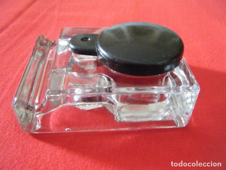Escriban&iacute;a: TINTERO DE CRISTAL. UN SENO. CON TAPA. - Foto 2