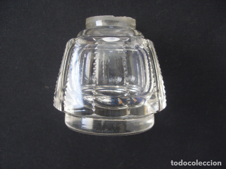 Escriban&iacute;a: Antiguo tintero cristal tallado - Foto 6