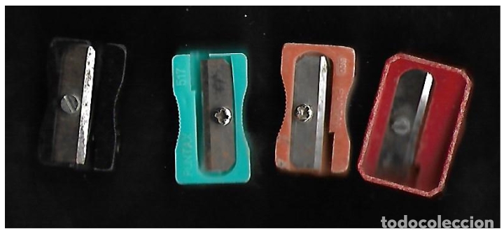 Escriban&iacute;a: CUATRO SACAPUNTAS DE PLATICO - Foto 1