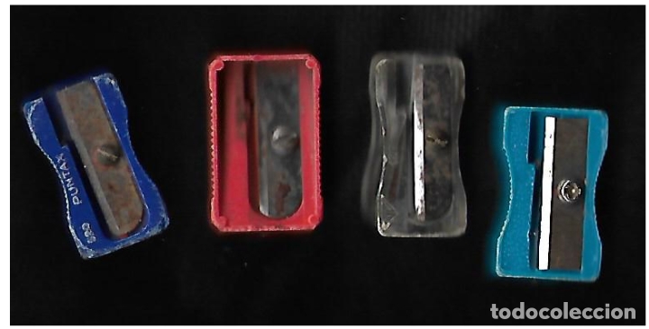 Escriban&iacute;a: CUATRO SACAPUNTAS DE PLASTICO - Foto 1