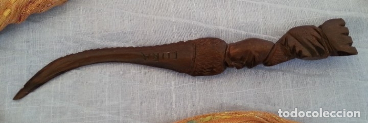 Escriban&iacute;a: Abrecartas tallado en Madera. Origen Cubano - Foto 4
