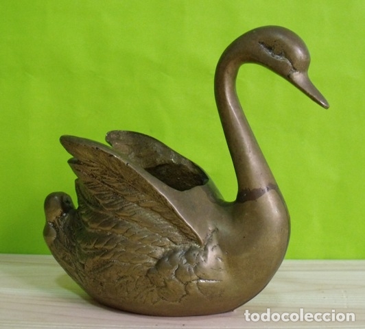 Escriban&iacute;a: Figura Lapicero Bronce Cisne - Foto 2