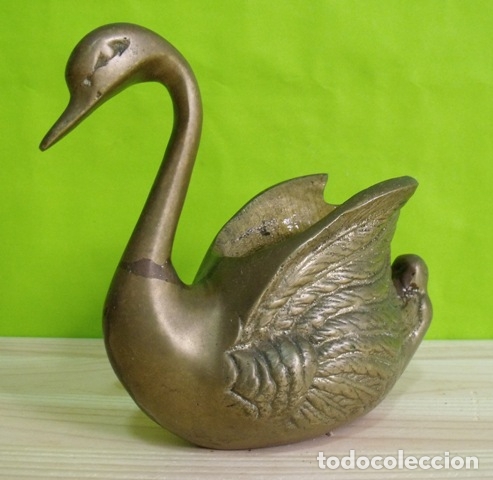 Escriban&iacute;a: Figura Lapicero Bronce Cisne - Foto 1