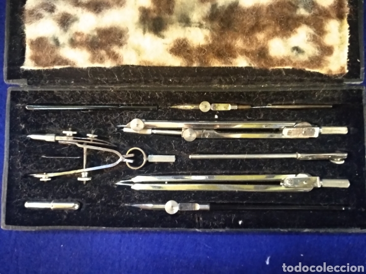 Escriban&iacute;a: Antiguo conjunto de compases en caja original - Foto 2