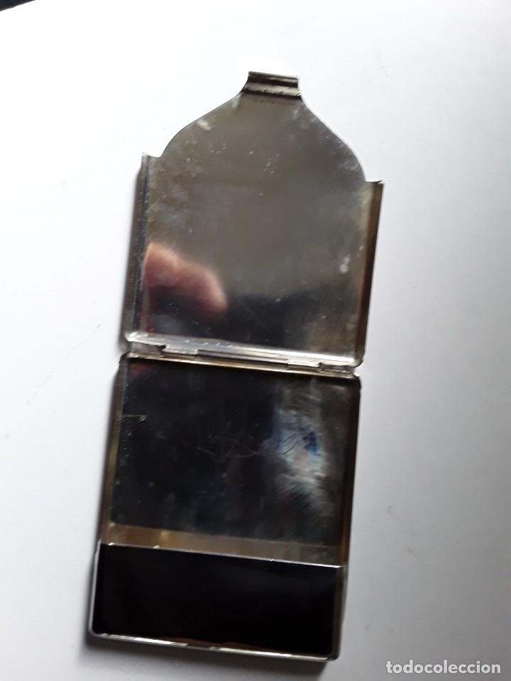 Escriban&iacute;a: Tarjetero de metal con ba&ntilde;o de plata - Foto 3