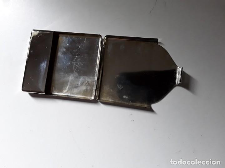 Escriban&iacute;a: Tarjetero de metal con ba&ntilde;o de plata - Foto 4