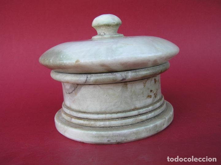 Escriban&iacute;a: Tintero de m&aacute;rmol, Finales siglo XIX. - Foto 3