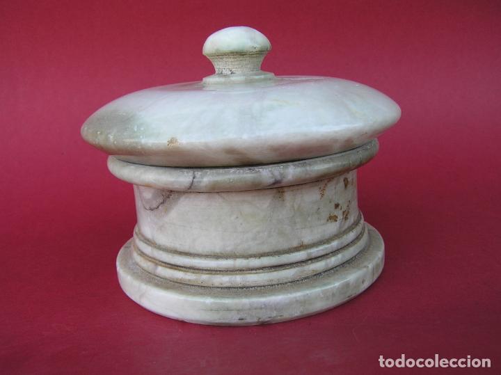 Escriban&iacute;a: Tintero de m&aacute;rmol, Finales siglo XIX. - Foto 4