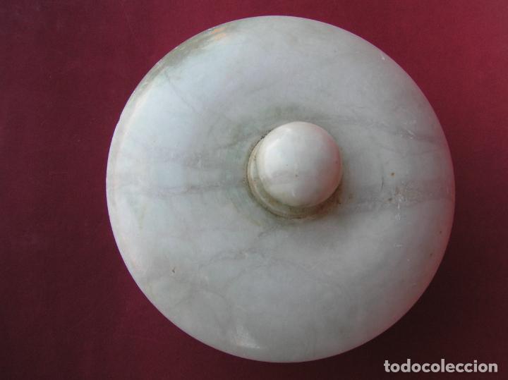Escriban&iacute;a: Tintero de m&aacute;rmol, Finales siglo XIX. - Foto 6