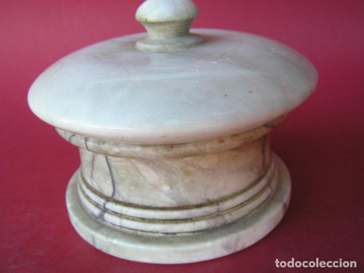 Escriban&iacute;a: Tintero de m&aacute;rmol, Finales siglo XIX. - Foto 9