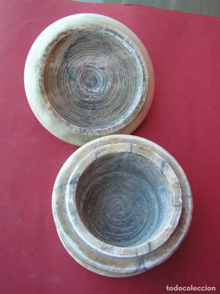 Escriban&iacute;a: Tintero de m&aacute;rmol, Finales siglo XIX. - Foto 11