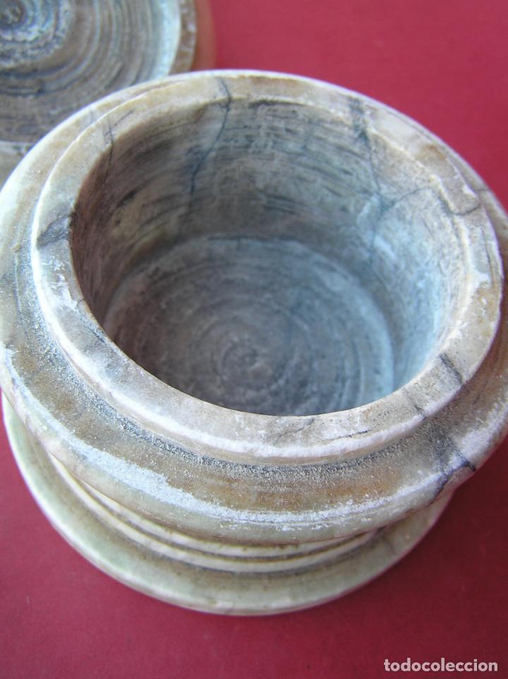 Escriban&iacute;a: Tintero de m&aacute;rmol, Finales siglo XIX. - Foto 12