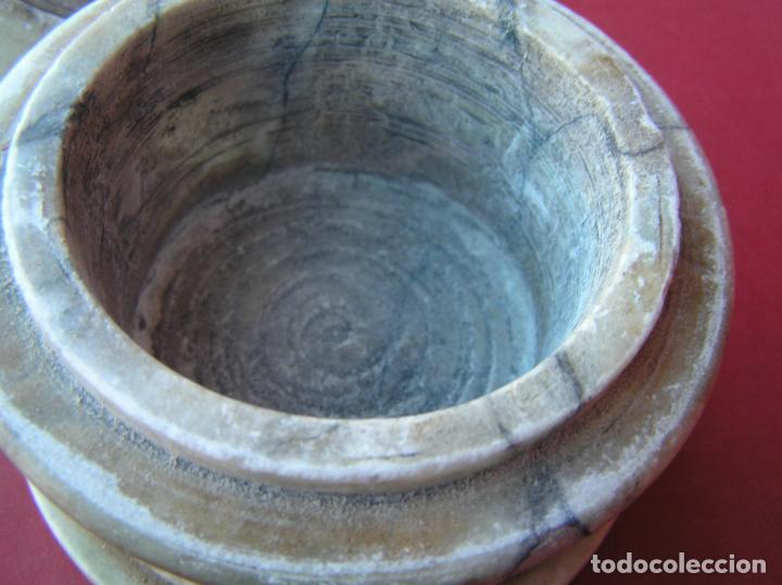 Escriban&iacute;a: Tintero de m&aacute;rmol, Finales siglo XIX. - Foto 14