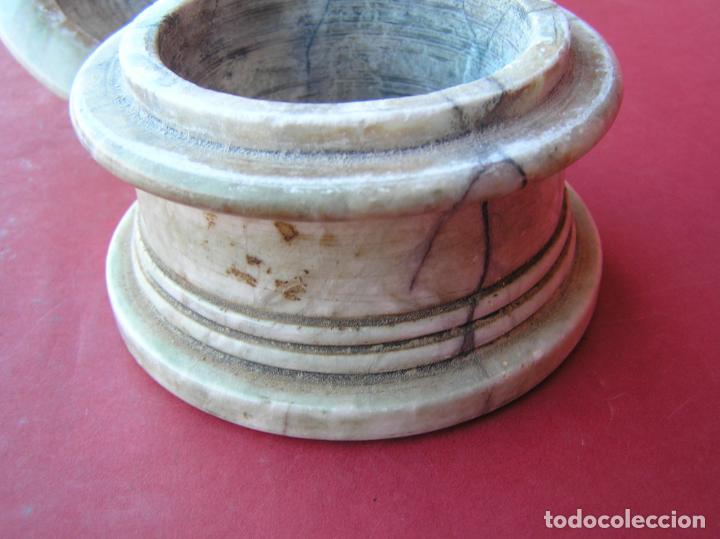 Escriban&iacute;a: Tintero de m&aacute;rmol, Finales siglo XIX. - Foto 15