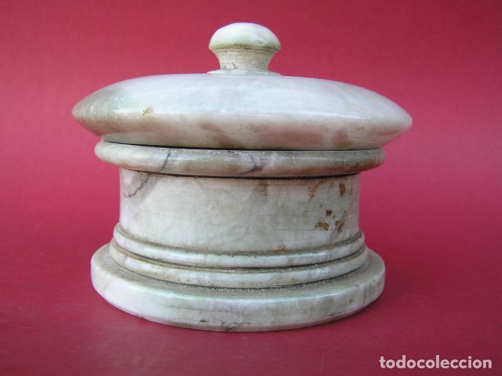 Escriban&iacute;a: Tintero de m&aacute;rmol, Finales siglo XIX. - Foto 1