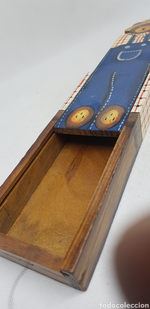 Escriban&iacute;a: Estuche de madera - plumier - oso - car169 - Foto 2