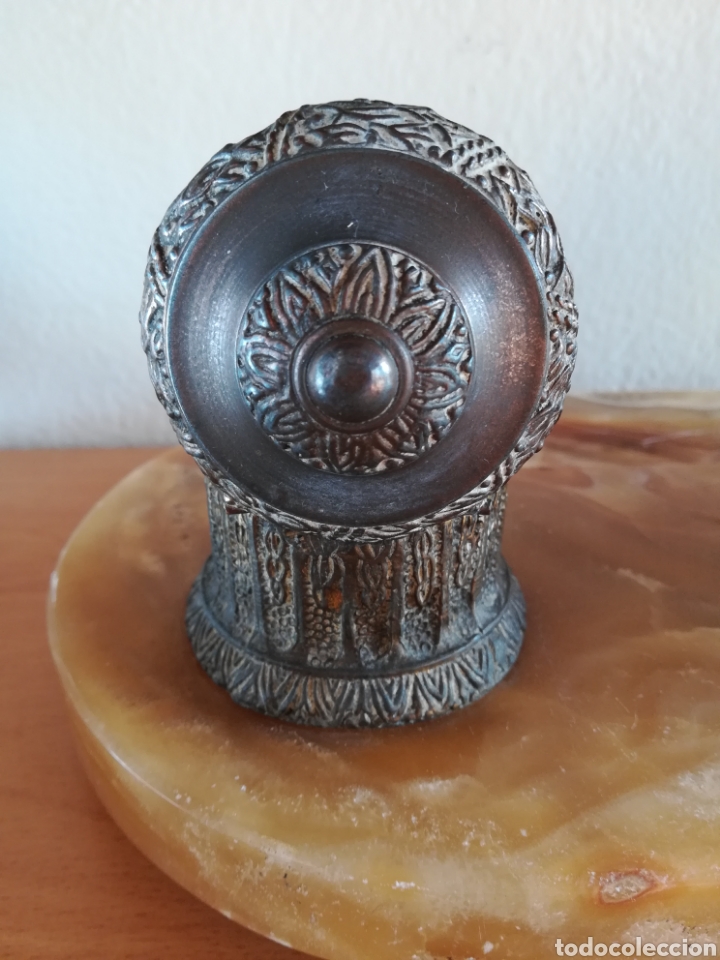 Escriban&iacute;a: Escriban&iacute;a en bronce con base de m&aacute;rmol - Le&oacute;n Pluma Tintero - Foto 18