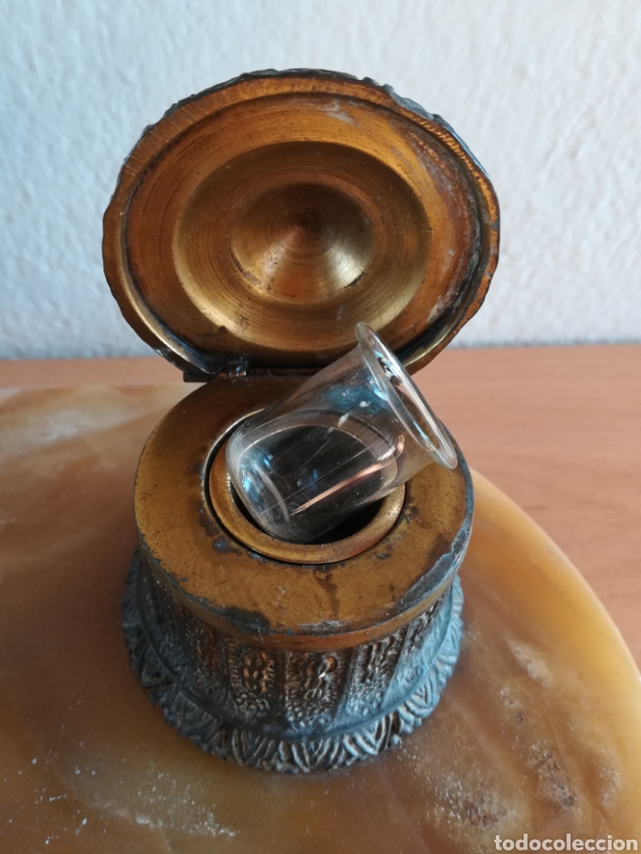 Escriban&iacute;a: Escriban&iacute;a en bronce con base de m&aacute;rmol - Le&oacute;n Pluma Tintero - Foto 39