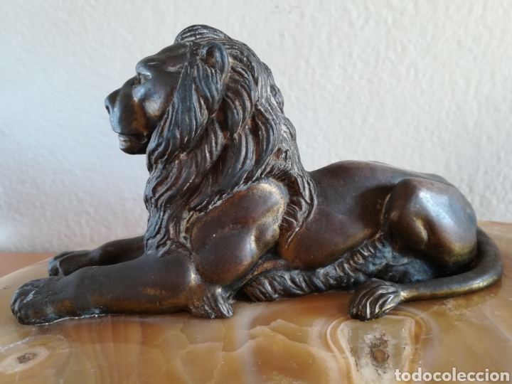 Escriban&iacute;a: Escriban&iacute;a en bronce con base de m&aacute;rmol - Le&oacute;n Pluma Tintero - Foto 48