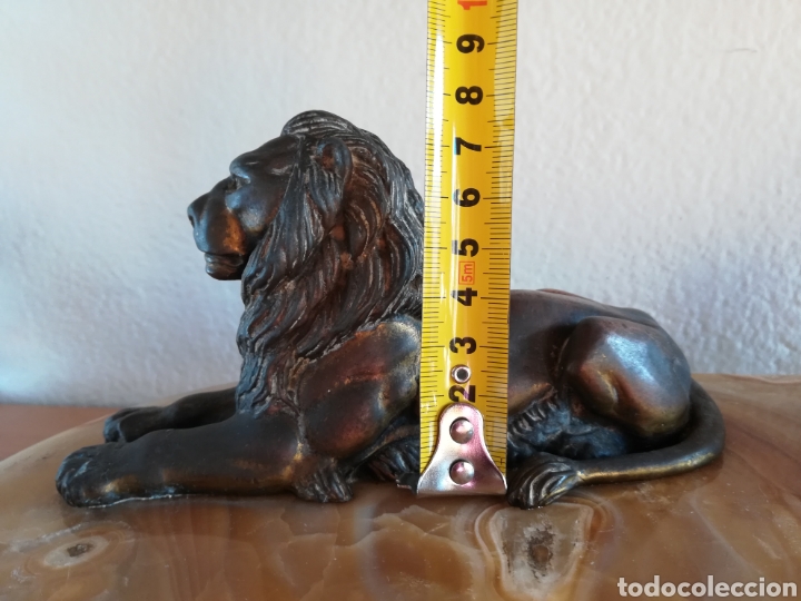 Escriban&iacute;a: Escriban&iacute;a en bronce con base de m&aacute;rmol - Le&oacute;n Pluma Tintero - Foto 52
