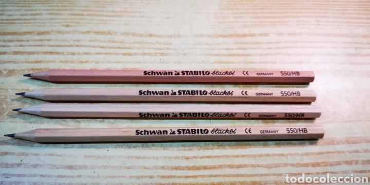 Escriban&iacute;a: Lapices pack de 4 schwan-stabilo de madera a estrenar - Foto 3