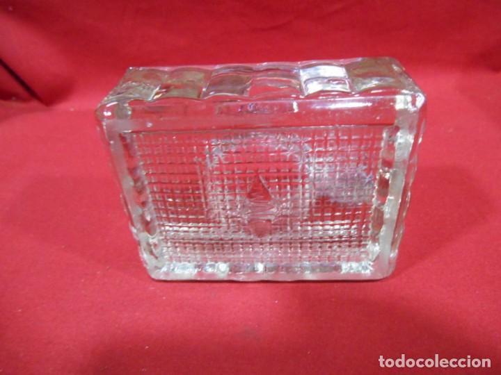 Escriban&iacute;a: ANTIGUO TINTERO RECTANGULAR DE CRISTAL PARA PUPITRE O MESA. - Foto 4