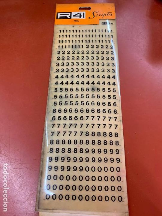 Escriban&iacute;a: Numeros transferibles SCRIPTA R41 Mod. E8 80, los numeros miden unos 5mm de altura - Foto 1