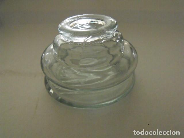 Escriban&iacute;a: ANTIGUO TINTERO CRISTAL-VIDRIO - Foto 3
