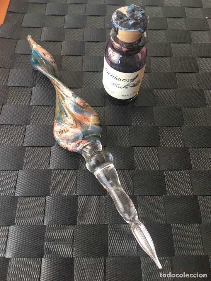 Escriban&iacute;a: PLUMA CRISTAL MURANO - Foto 1