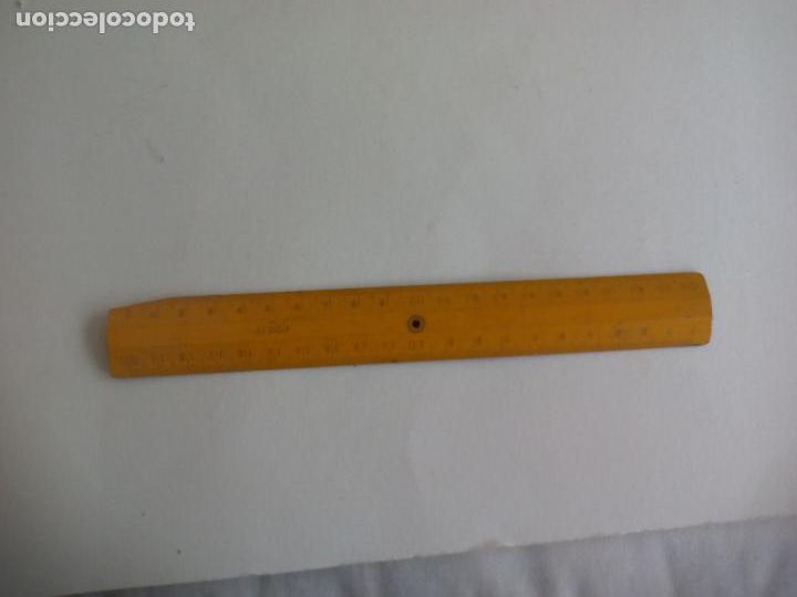 Escriban&iacute;a: ANTIGUA REGLA DE MADERA, MARCA SIECO 20 CM - Foto 1