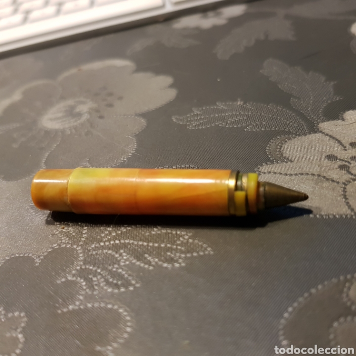 Escriban&iacute;a: Antiguo l&aacute;piz o boligrafo de celuloide. 9cm - Foto 4