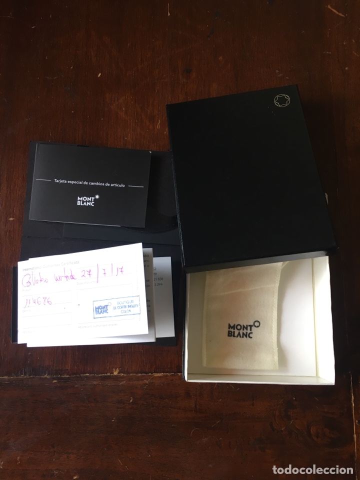 Escriban&iacute;a: Caja de Montblanc con bolsa y papeles - Foto 1