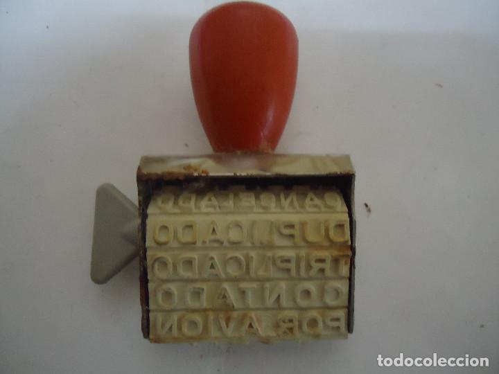 Escriban&iacute;a: ANTIGUO SELLO PARA TAMPON DE VARIAS FORMAS. --- 8 - Foto 2