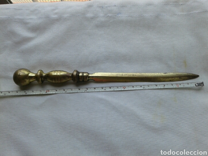 Escriban&iacute;a: ABRECARTAS ANTIGUO DE BRONCE - Foto 1