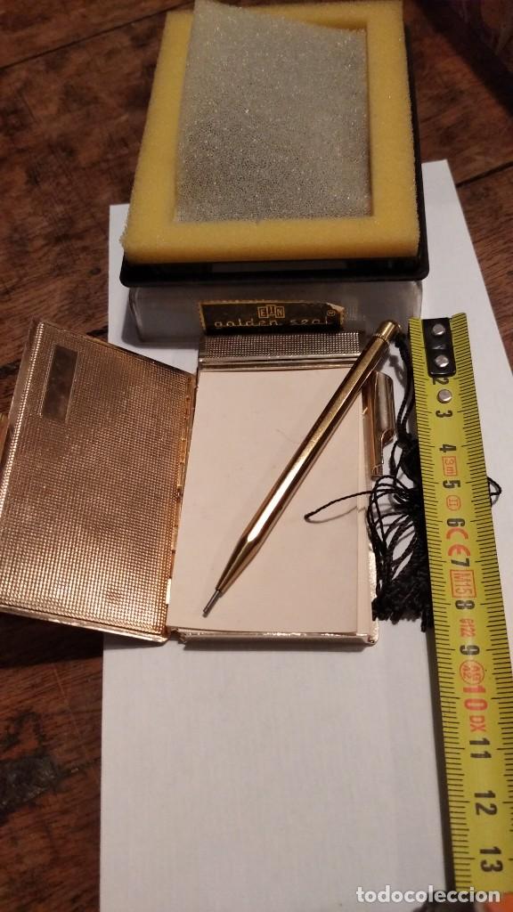 Escriban&iacute;a: ANTIGUA MINIATURA DE LIBRETA CON PORTAMINAS.ein germany - Foto 3