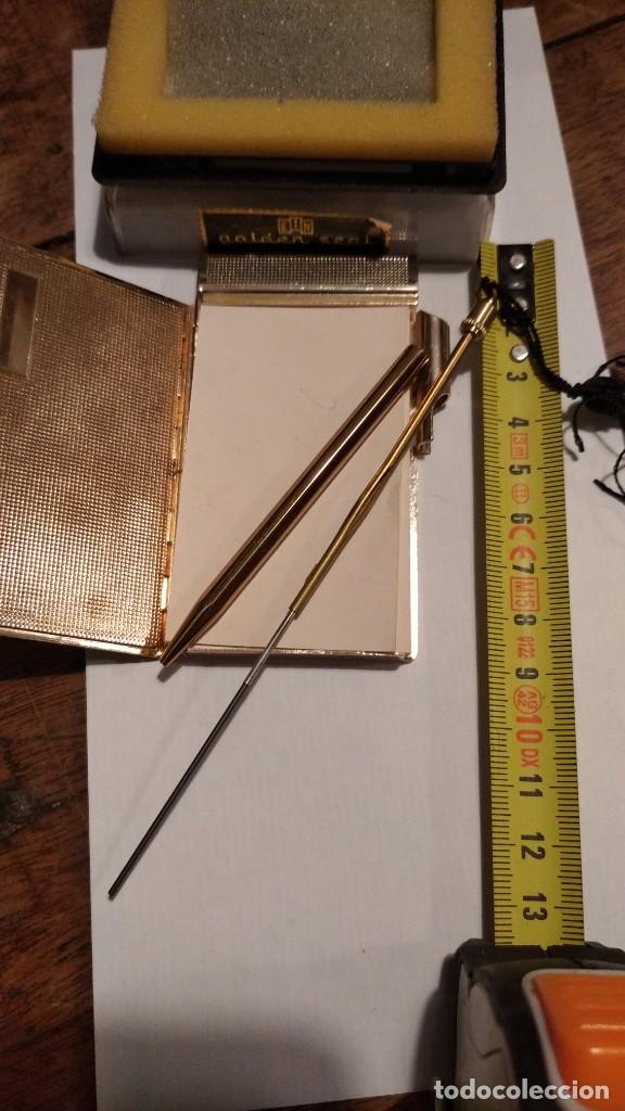 Escriban&iacute;a: ANTIGUA MINIATURA DE LIBRETA CON PORTAMINAS.ein germany - Foto 4
