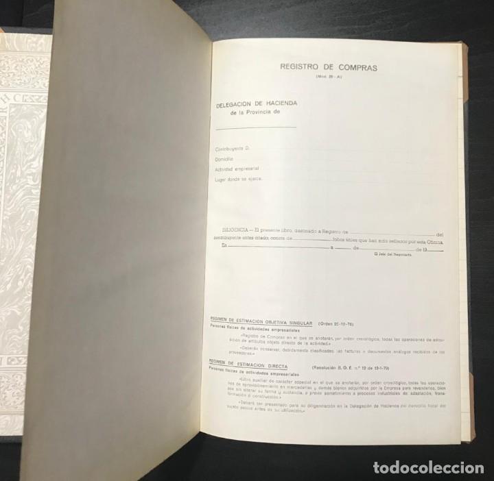 Escriban&iacute;a: LIBRO REGISTRO DE COMPRAS A&Ntilde;OS 80 SIN ESTRENAR - Foto 2