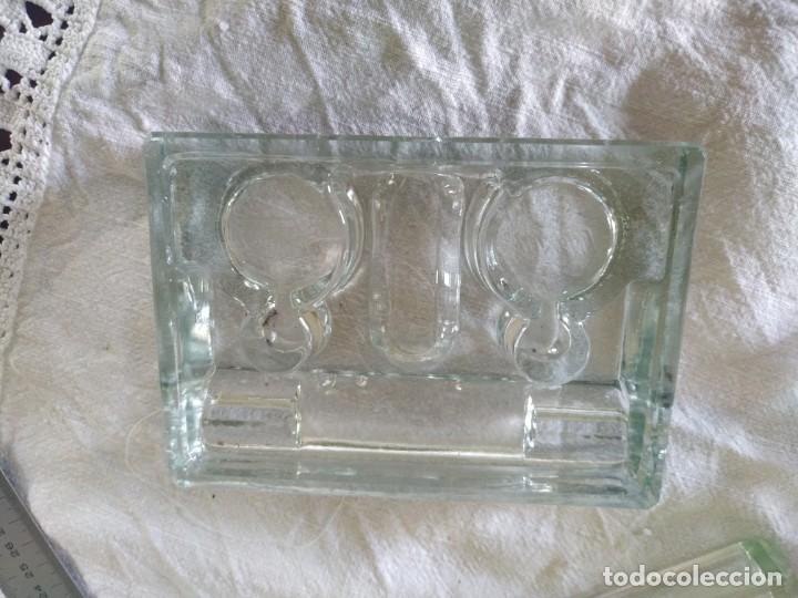 Escriban&iacute;a: ANTIGUO TINTERO. CRISTAL. N &deg; 72. - Foto 3