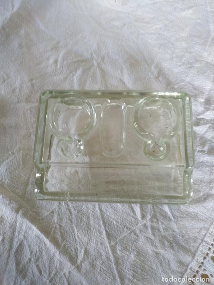 Escriban&iacute;a: ANTIGUO TINTERO. CRISTAL. N &deg; 80. - Foto 1