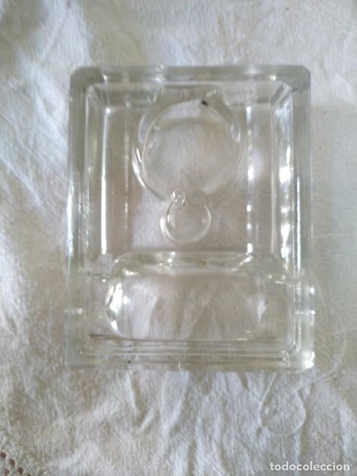 Escriban&iacute;a: ANTIGUO TINTERO. CRISTAL. - Foto 3