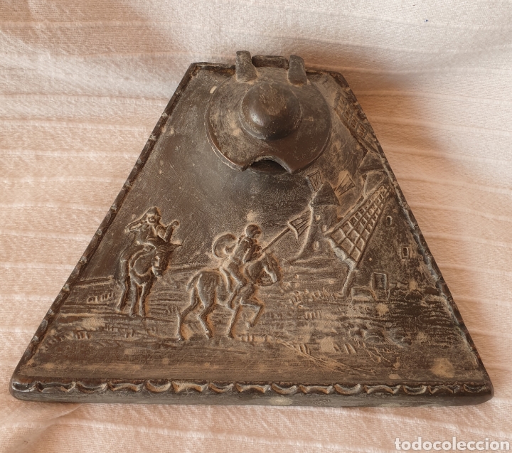 Escriban&iacute;a: Antiguo tintero Don quijote - Foto 1