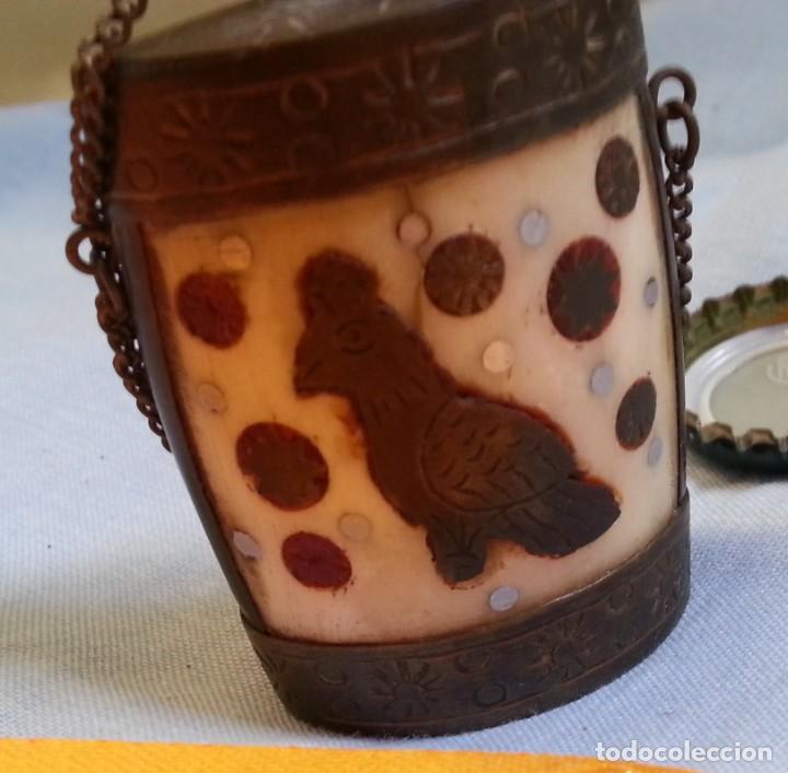 Escriban&iacute;a: Rap&eacute;. Frasco de rap&eacute;. Preciosa pieza de artesan&iacute;a. Vacio. - Foto 2