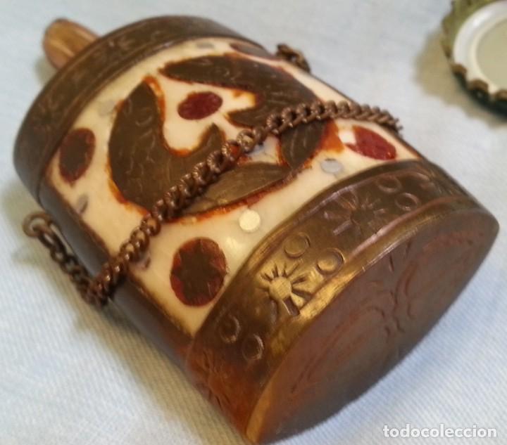 Escriban&iacute;a: Rap&eacute;. Frasco de rap&eacute;. Preciosa pieza de artesan&iacute;a. Vacio. - Foto 4