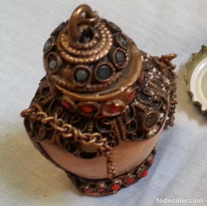 Escriban&iacute;a: Rap&eacute;. Frasco de rap&eacute;. Preciosa pieza de artesan&iacute;a. Vacio. - Foto 1