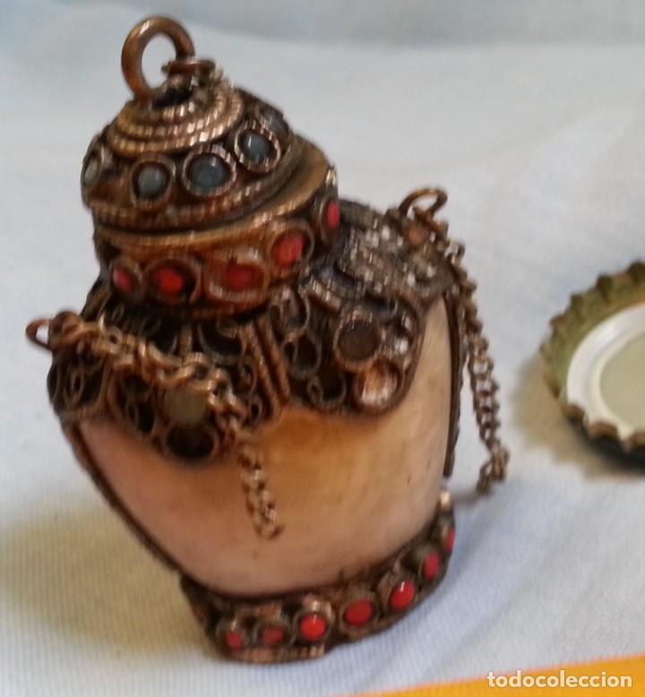 Escriban&iacute;a: Rap&eacute;. Frasco de rap&eacute;. Preciosa pieza de artesan&iacute;a. Vacio. - Foto 3